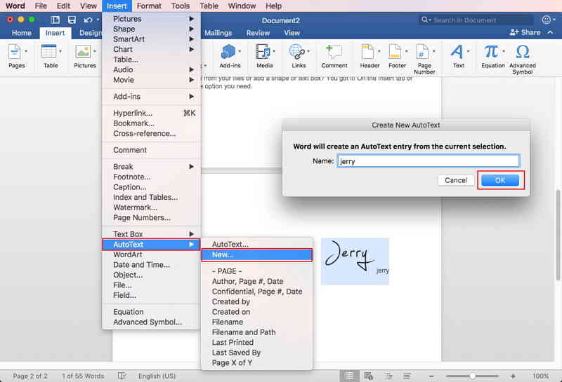 How to put signature on mail app mac pro